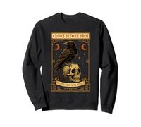 Crows Before Bros Carte de Tarot Gothique Crâne Corbeau pour Femme et Adolescente Sweatshirt