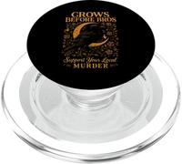 Crows Before Bros Soutenez Votre réseau Local Murder Crow Raven Women PopSockets PopGrip pour MagSafe