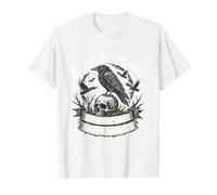 Crows Before Bros soutient Votre Meurtre Local | Funny Gothic T-Shirt Graphique avec Valeur, Homme, Blanc, XL