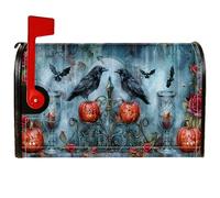 Crows - Housses magnétiques pour boîte aux lettres d'Halloween, citrouilles gothiques, chauves-souris, Halloween, décoration de jardin, terrasse, 53,3 x 64,9 cm