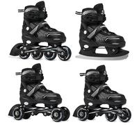 CROXER Optima - Roller en Ligne - Patin à Glace, Patins à roulettes, triskate 4 en 1 - Pointure réglable Ajustable Homme Femme Enfant Transformable Adulte garçon Fille Rollers