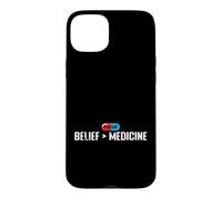 Croyance Plus Grand Que Le Placebo de la médecine Coque pour iPhone 15 Plus