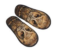 Croyances Liées Au Hibou Femme Homme Pantoufles Peluche Slippers Antidérapantes Chaussures De Maison Pour Hiver Intérieur Automne M