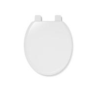 Croydex Abberton Abberton Lunette WC en bois - Stick 'N' Lock, charnières faciles à installer, bois moulé traité antibactérien, charnières réglables et très résistant (bois blanc)