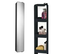 Croydex Arun Armoire de Salle de Bain Haute pivotante avec Miroir, 4 étagères Fixes, Armoire Murale de Salle de Bain entièrement assemblée avec Toutes Les Fixations incluses, 123,2 x 20 x 11,5 cm