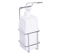 Croydex Distributeur de savon coudé - Distributeur de savon extra hygiénique pour les mains, levier lisse, design mural pour salle de bain sans encombrement, blanc, dimensions : H 260 mm x l 93 mm x P