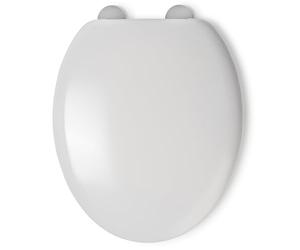 Croydex Flexi-Fix Grasmere adapté à ne jamais SE Glisse Abattant de WC, Blanc, 43.5 x 38 x 5 cm
