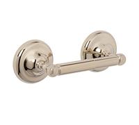 Croydex Flexi-Fix Grosvenor - Porte-rouleau de papier toilette doré antique, facile à installer, sans perçage, porte-rouleau de papier toilette doré, à vis ou colle, toutes les fixations sont incluses