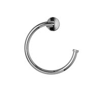 Croydex Flexi-Fix Knightsbridge Anneau Porte-Serviette Mural en Chrome Finition chromée Plaque en X Universelle Porte-Serviettes et Support idéal Accessoires de Salle de Bain