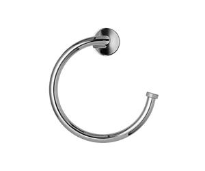 Croydex Flexi-Fix Knightsbridge Anneau Porte-Serviette Mural en Chrome Finition chromée Plaque en X Universelle Porte-Serviettes et Support idéal Accessoires de Salle de Bain