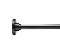 Croydex Flexi-Fix Tringle à Rideau de Douche Droite Fixe en Acier Inoxydable Robuste Noir 230 cm