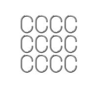 Croydex Lot de 12 Anneaux en C pour Rideau de Douche Chrome