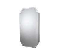 Croydex Lozenge Armoire à Porte Simple avec Miroir biseauté Argenté