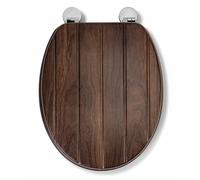 Croydex Molvena WL610477H Lunette WC effet noyer