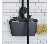 Croydex Panier de rangement pour salle de bain - Panier gris avec design auto-drainant, organiseur de salle de bain facile à nettoyer, options de rangement pour solutions de rangement personnalisables