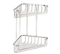 Croydex QM263841 Grand panier de douche d'angle à 2 étages Chromé
