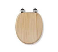 Croydex Siège de toilette antibactérien WL602272H Flexi-Fix Davos Always Fits Never Slips, bois, effet pin blond, 43 x 36,5 x 6 cm