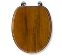 Croydex Siège de Toilette en Bois Massif, Pin Antique