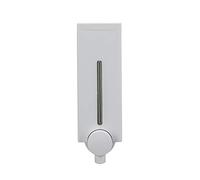 Croydex Slim Line Distributeur de Savon Mural Blanc - Facile à remplir avec Une Simple vis au Mur avec Toutes Les Fixations incluses (capacité de 450 ML)