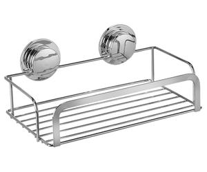 Croydex Stick 'N' Lock Étagère de Douche adhésive sans perçage pour Douche ou Salle de Bain avec Coussinet adhésif, antirouille en Acier Doux chromé