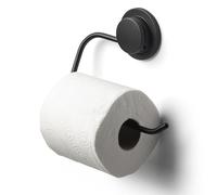Croydex Stick 'n' Lock Porte-Rouleau de Papier Toilette Noir Mat