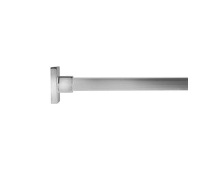 Croydex Tringle de douche carrée avec anneaux Longueur 2500 mm Chrome
