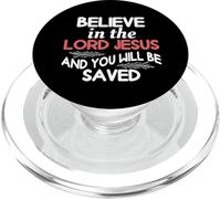 Croyez au Seigneur Jésus et Vous serez sauvé PopSockets PopGrip pour MagSafe