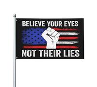 Croyez ce que vous voyez, leurs mensonges. Drapeau pro-immigrants 90 x 150 cm. Panneau de jardin.