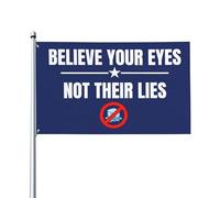 Croyez ce que vous voyez, leurs mensonges. Drapeau pro-immigrants 90 x 150 cm. Panneau de jardin.