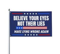 Croyez ce que vous voyez, leurs mensonges. Drapeau pro-immigrants 90 x 150 cm. Panneau de jardin.