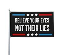 Croyez ce que vous voyez, leurs mensonges. Drapeau pro-immigrants 90 x 150 cm. Panneau de jardin.