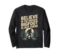Croyez en l'invisible Bigfoot Sasquatch Forest Cryptid Men Manche Longue