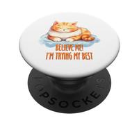 Croyez-Moi, Je Fais de Mon Mieux pour Mon Chat PopSockets PopGrip Adhésif