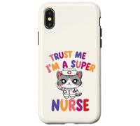Croyez-Moi, Je suis Une Super infirmière - Chat Infirmier Coque pour iPhone X/XS