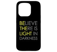 Croyez qu'il y a de la lumière dans l'obscurité Jésus Croix Art au Dos Coque pour iPhone 15 Pro