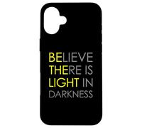 Croyez qu'il y a de la lumière dans l'obscurité Jésus Croix Art au Dos Coque pour iPhone 16 Plus