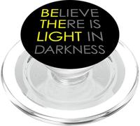 Croyez qu'il y a de la lumière dans l'obscurité Jésus Croix Art au Dos PopSockets PopGrip pour MagSafe