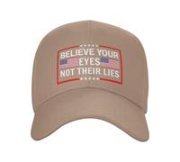 Croyez vos yeux, pas leurs mensonges. Casquette de baseball bleue en denim.