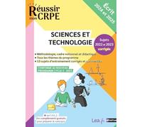 CRPE 2024-2025 Sciences et technologie épreuve écrite d'application + sujets corrigés et ressources en ligne