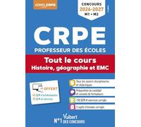 CRPE 2026-2027 - Histoire, géographie et EMC - Epreuve écrite (M1 et M2): Manuel + Exercices et sujet corrigé