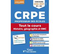 CRPE 2026-2027 - Histoire, géographie et EMC - Epreuve écrite (M1 et M2): Manuel + Exercices et sujet corrigé
