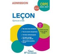 CRPE 2026-2027 - Leçon - Epreuve orale (M1 et M2) Marc Loison (Coordination éditoriale), Valérie Bouquillon-Sadaune (Auteur), Marine Damiens (Auteur), Marjory Dubois (Auteur), Aline Merlot (Auteur), A