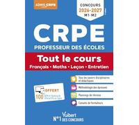 CRPE 2026-2027- Tout le cours (M1 et M2) + QCM et flashcards interactifs: Français, Maths, Leçon, EPS et Mises en situation professionnelle