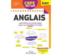 CRPE 2027-2028 - Anglais : 200 fiches et mind-maps pour se remettre à niveau - M2/L3