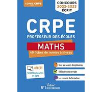 CRPE - Concours Professeur des écoles - Maths - 40 fiches de remise à niveau: Révisions écrits 2022-2023 - Nouveau concours