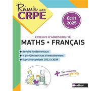 CRPE écrit compil Maths Français - nouveau concours 2025 - Daniel Motteau - Nathan - broché - Scolaire / Universitaire
