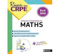 CRPE écrit Maths -admissibilité - nouveau concours 2025