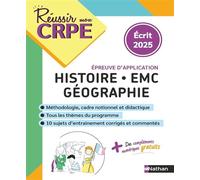 CRPE Histoire Géo EMC - épreuve écrite d'application - nouveau concours 2025