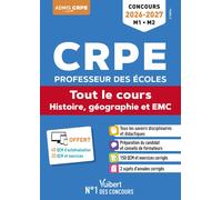 CRPE 2026-2027 - Histoire, géographie et EMC - Epreuve écrite (M1 et M2): Manuel + Exercices et sujet corrigé