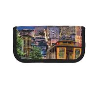 CRPPSYYR Trousse à stylos en toile imprimée à pois de vache, San Francisco, Taille unique, Pochette à monnaie